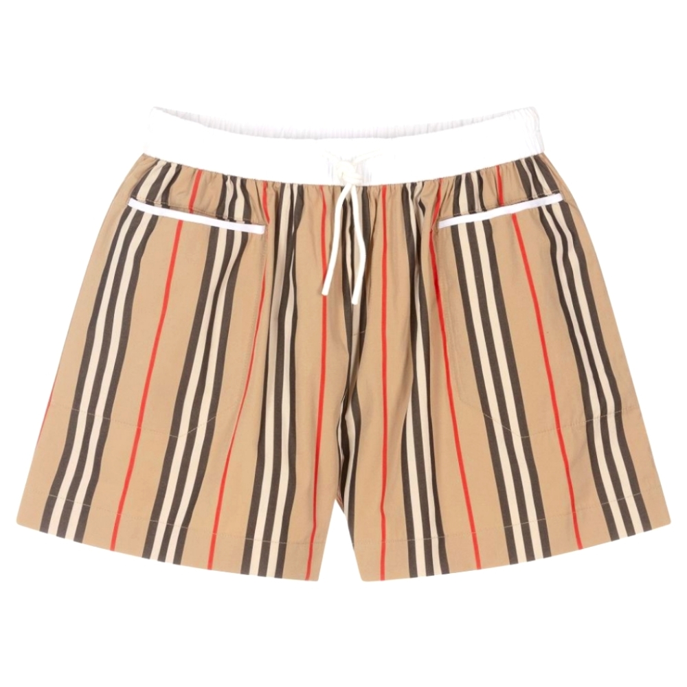 Burberry Teen Girls Beige Stripes Short